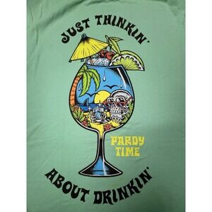 PARDY TIME Just Thinking about Drinkin Men's Sz Medium T-shirt NWT